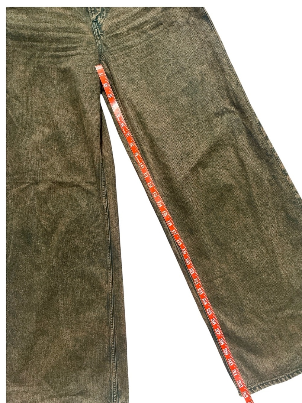 GAP NWOT Baggy Mid Rise Wide Leg Jeans Brown Wash UltraSoft Denim 29 Tall - Picture 7 of 10